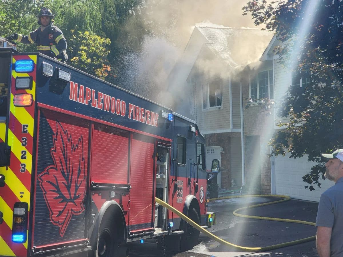 11 Displaced After Maplewood Townhome Fire