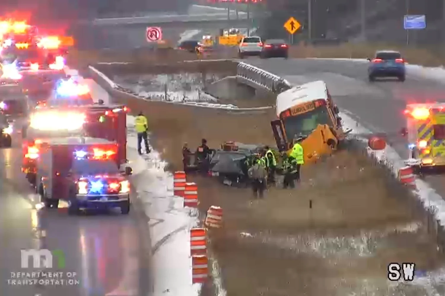 Driver Dies After Collision with School Bus in Minnetonka