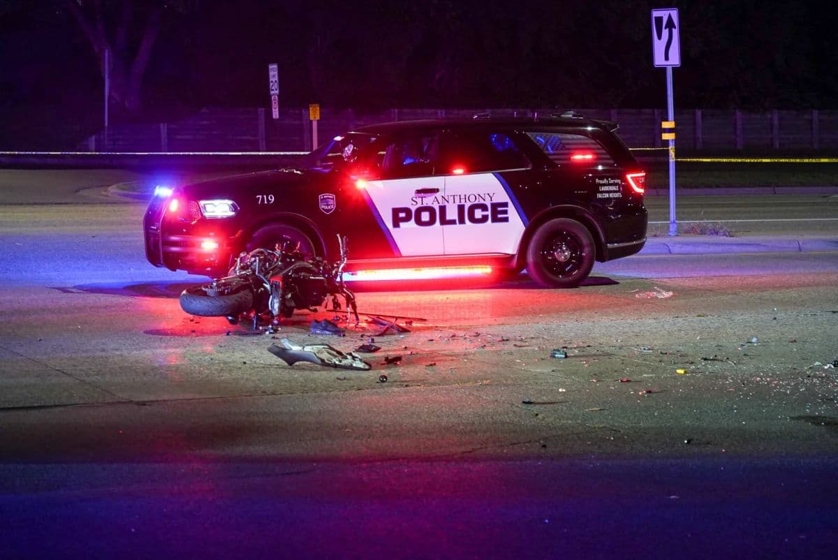 Motorcyclist Dies, Passenger Hurt in Falcon Heights Crash