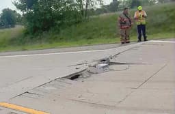 VIDEO: Road Buckle Causes Serious Motorcycle Crash In Cambridge