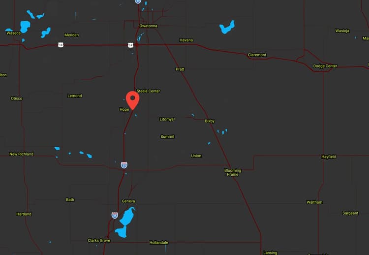 1 Dead in 2-Vehicle Crash on Interstate 35 in Steele County