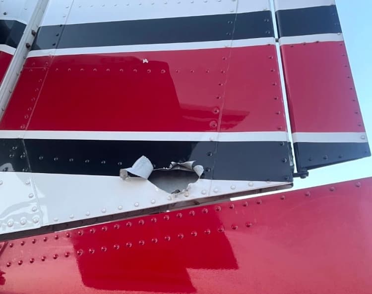 Firefighting Plane Struck by Bullet During Wildfire Response