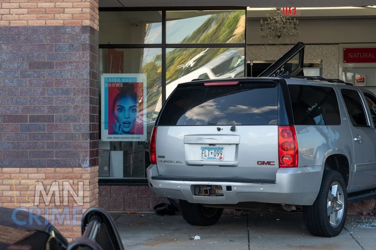 Vehicle Crashes Through Vadnais Heights Storefront, No Injuries Reported