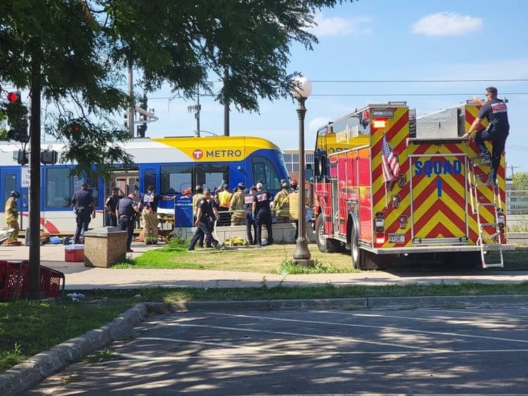 1 Killed, 1 Injured in Crash with Light Rail Train in Saint Paul