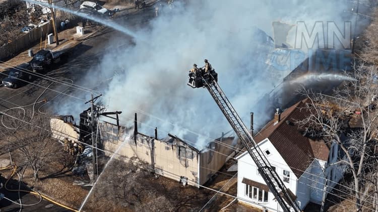 VIDEO: Massive Fire Levels Saint Paul Flooring Business
